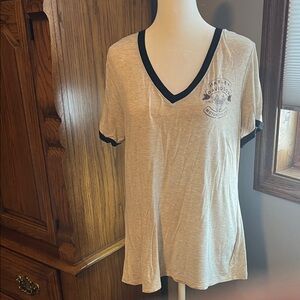 Harley-Davidson Women's Beige V-Neck Tee